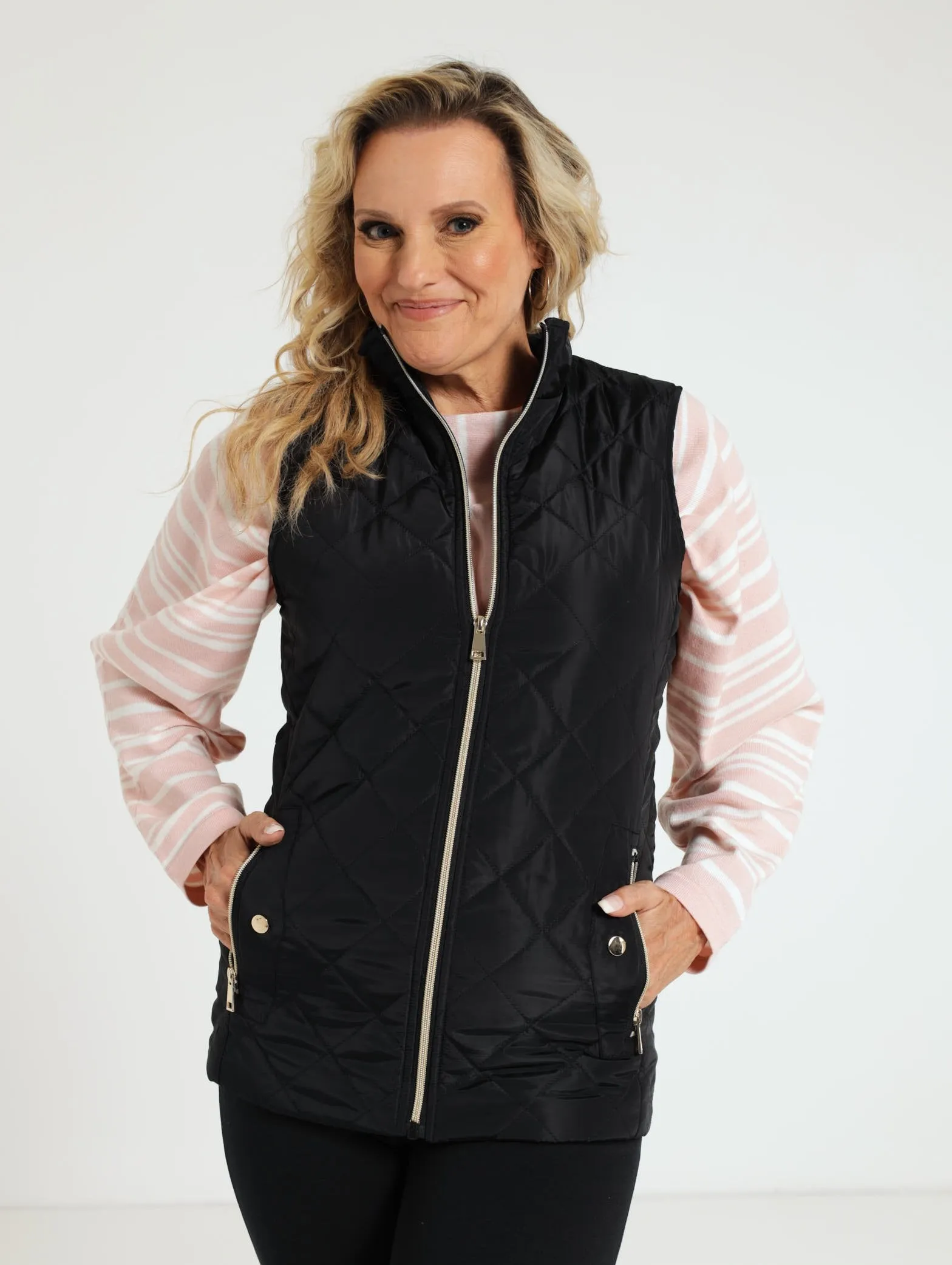 Gilet Puffer Jacket - Black