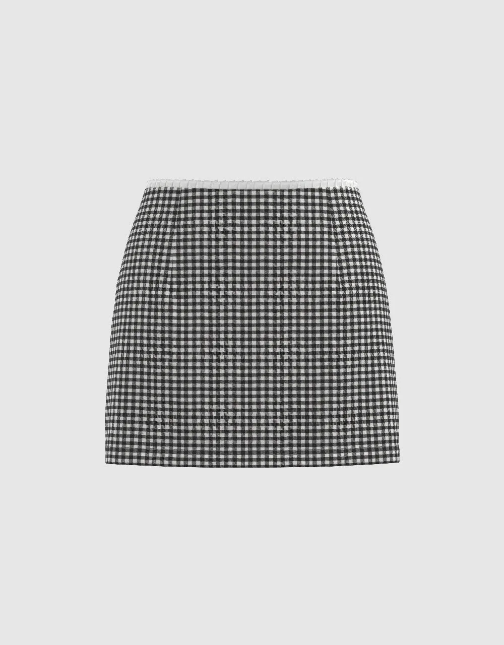 Gingham Mini A-Line Skirt