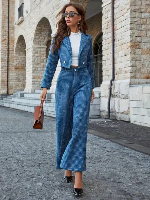 Gingham Tweed Set mit Hoher Taille - Camille