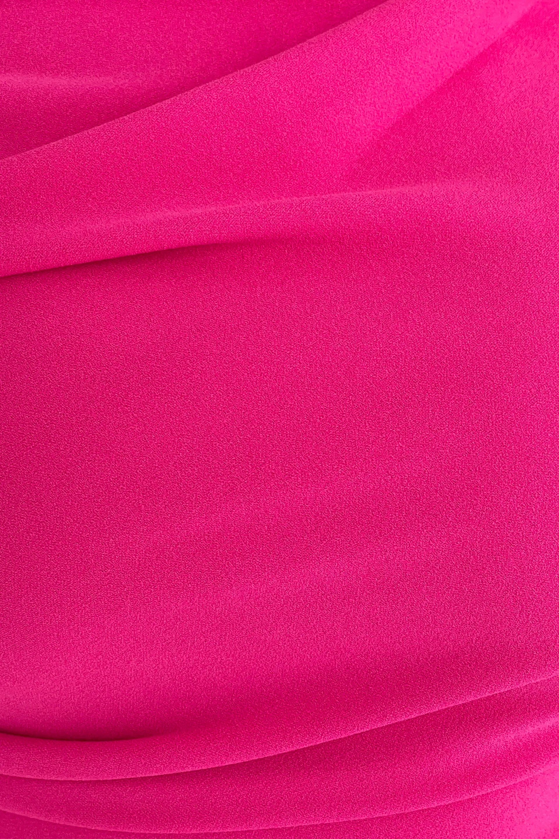 Girl In Mind Donna Asymmetric Neckline Jumpsuit Magenta S18933