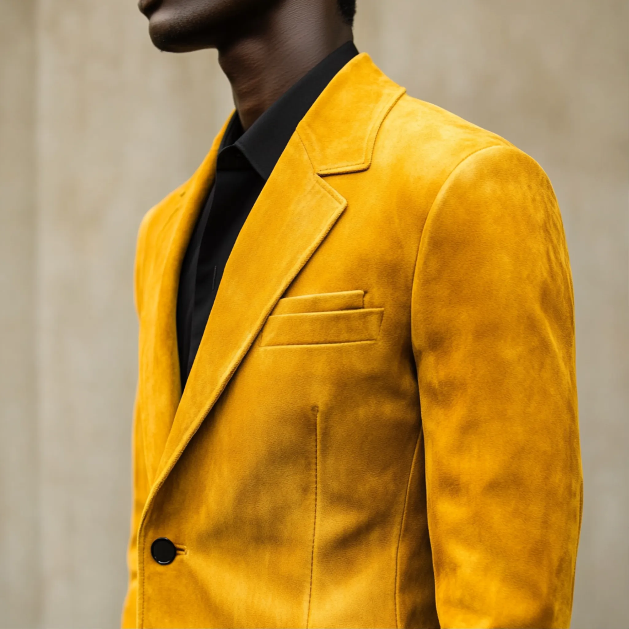 GOLDEN VISIONARY DEERSKIN FLEECE BLAZER