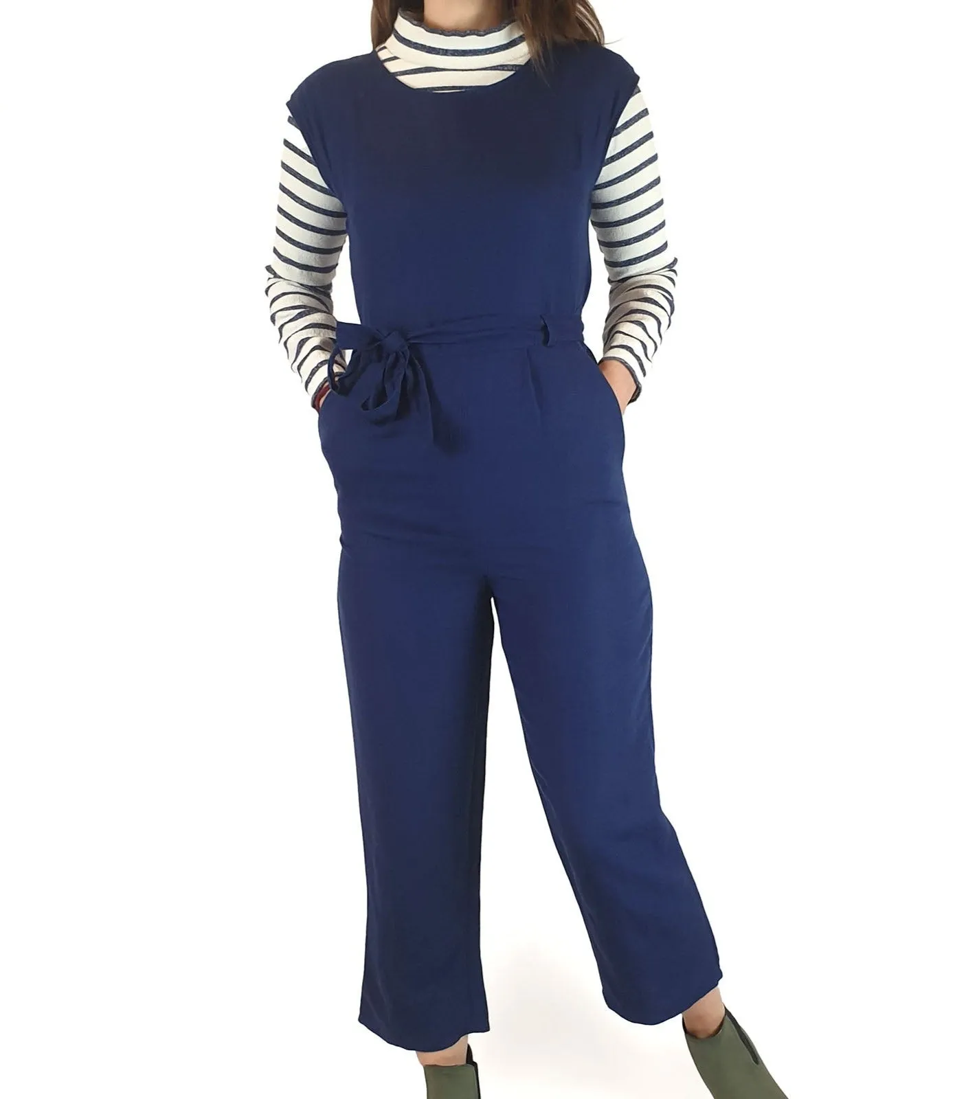 Gorman blue sleeveless jumpsuit size 6 (fits 6-8)