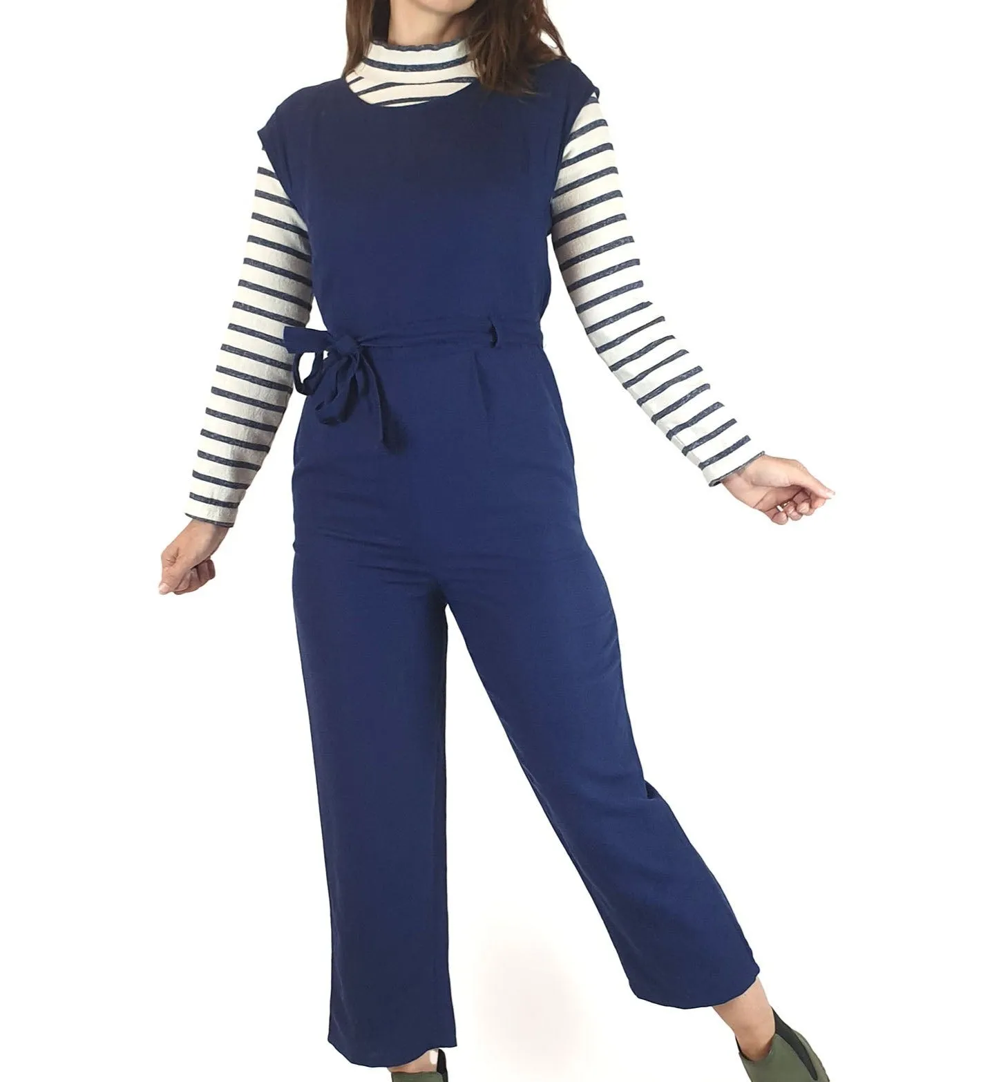 Gorman blue sleeveless jumpsuit size 6 (fits 6-8)
