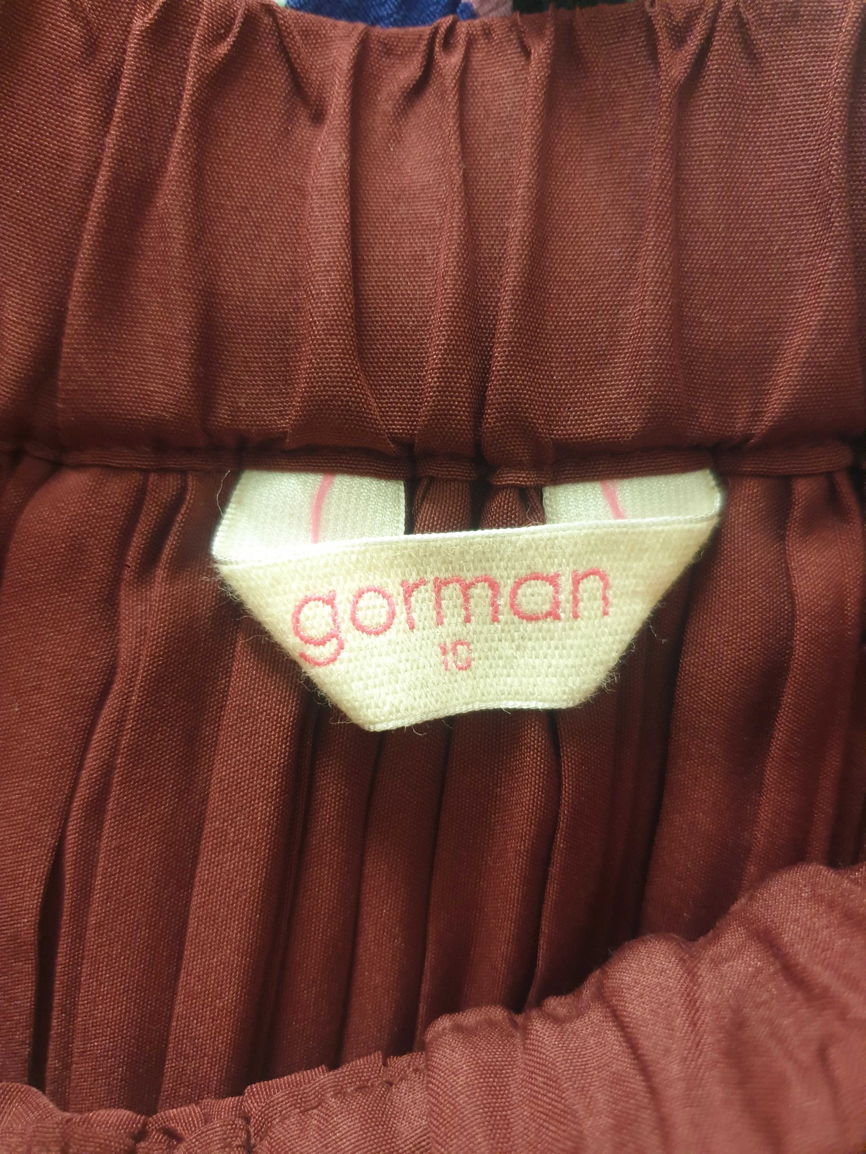 Gorman red pleated midi skirt size 10