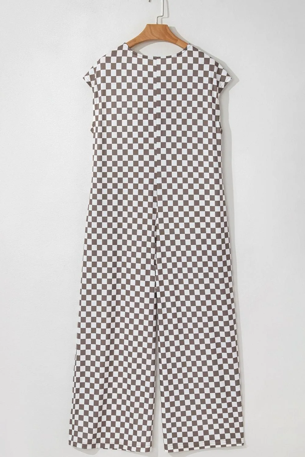 GYPSY - Checkered Print Wide Leg Jumpsuit