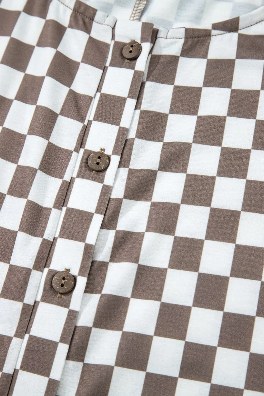 GYPSY - Checkered Print Wide Leg Jumpsuit