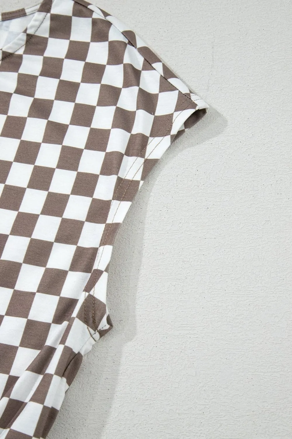 GYPSY - Checkered Print Wide Leg Jumpsuit