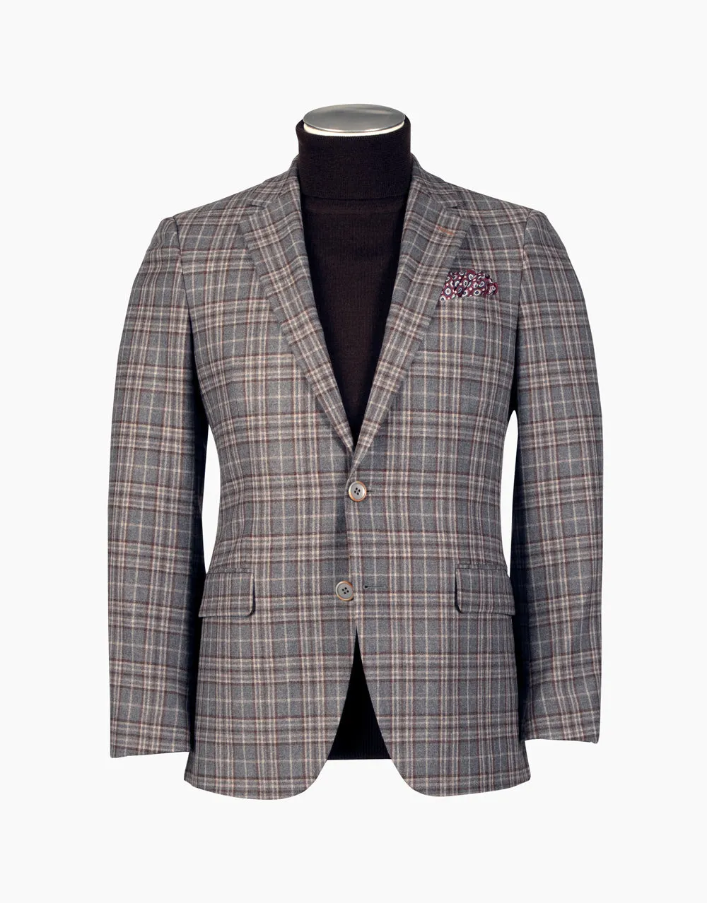 Hawker Grey & Brown Check Blazer