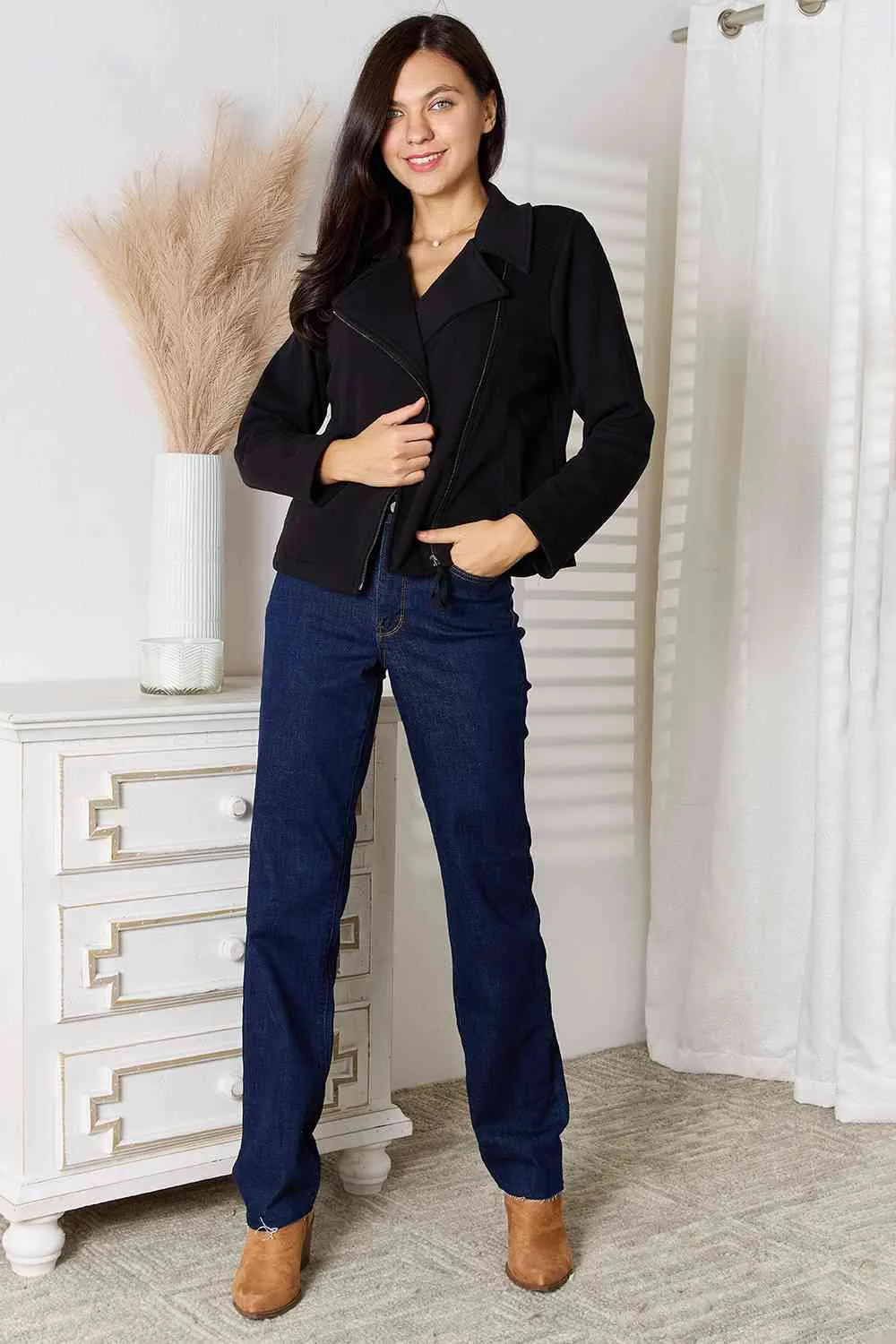 Hazel Blues® |  Culture Code Zip-Up Jacket with Pockets
