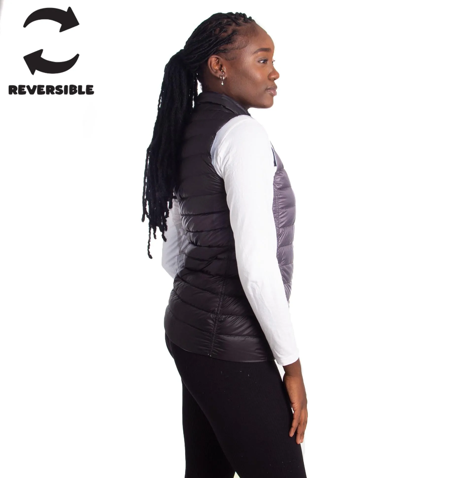 Imogene - Ladies Sleeveless  Reversible Puffer