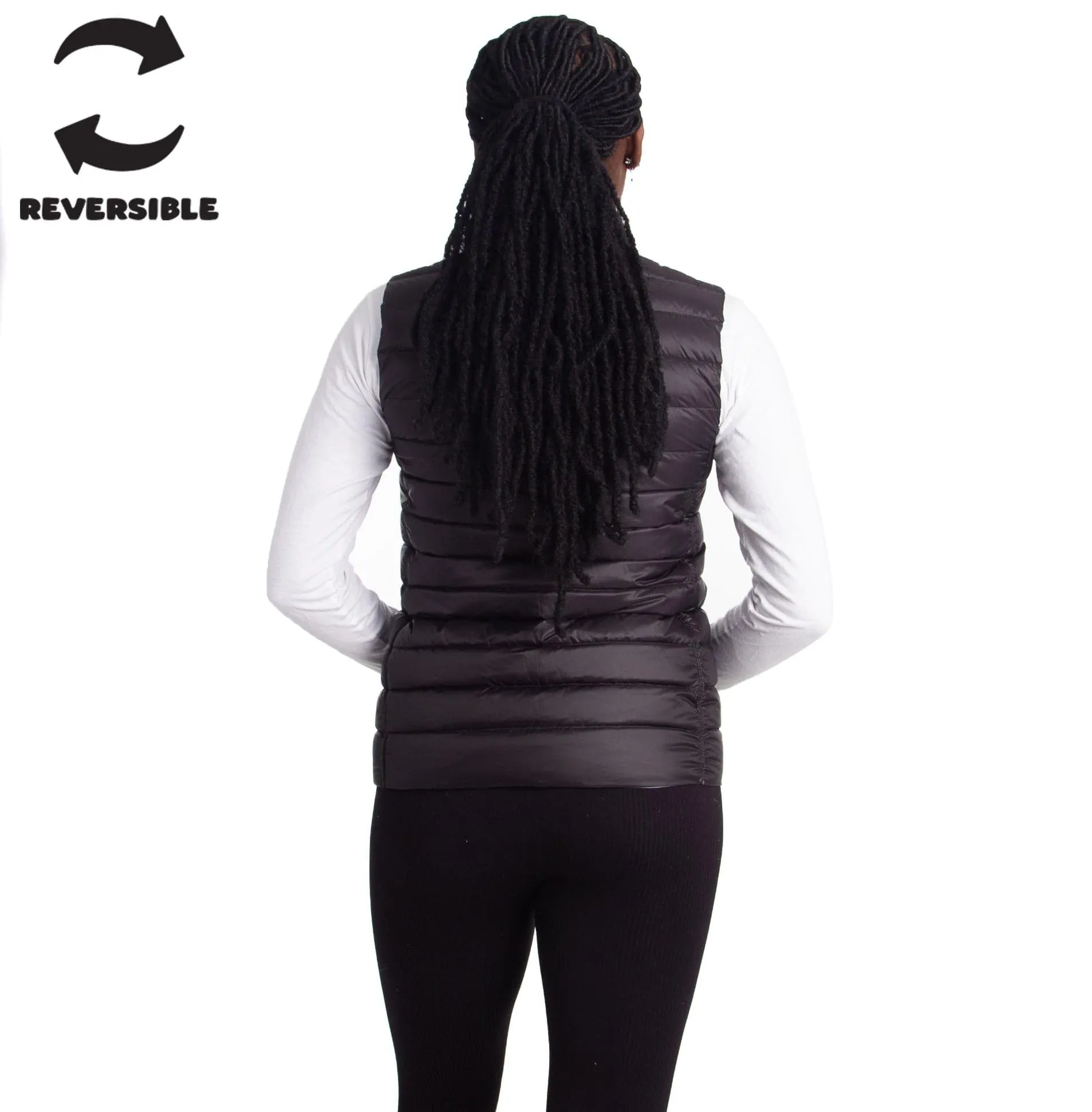 Imogene - Ladies Sleeveless  Reversible Puffer