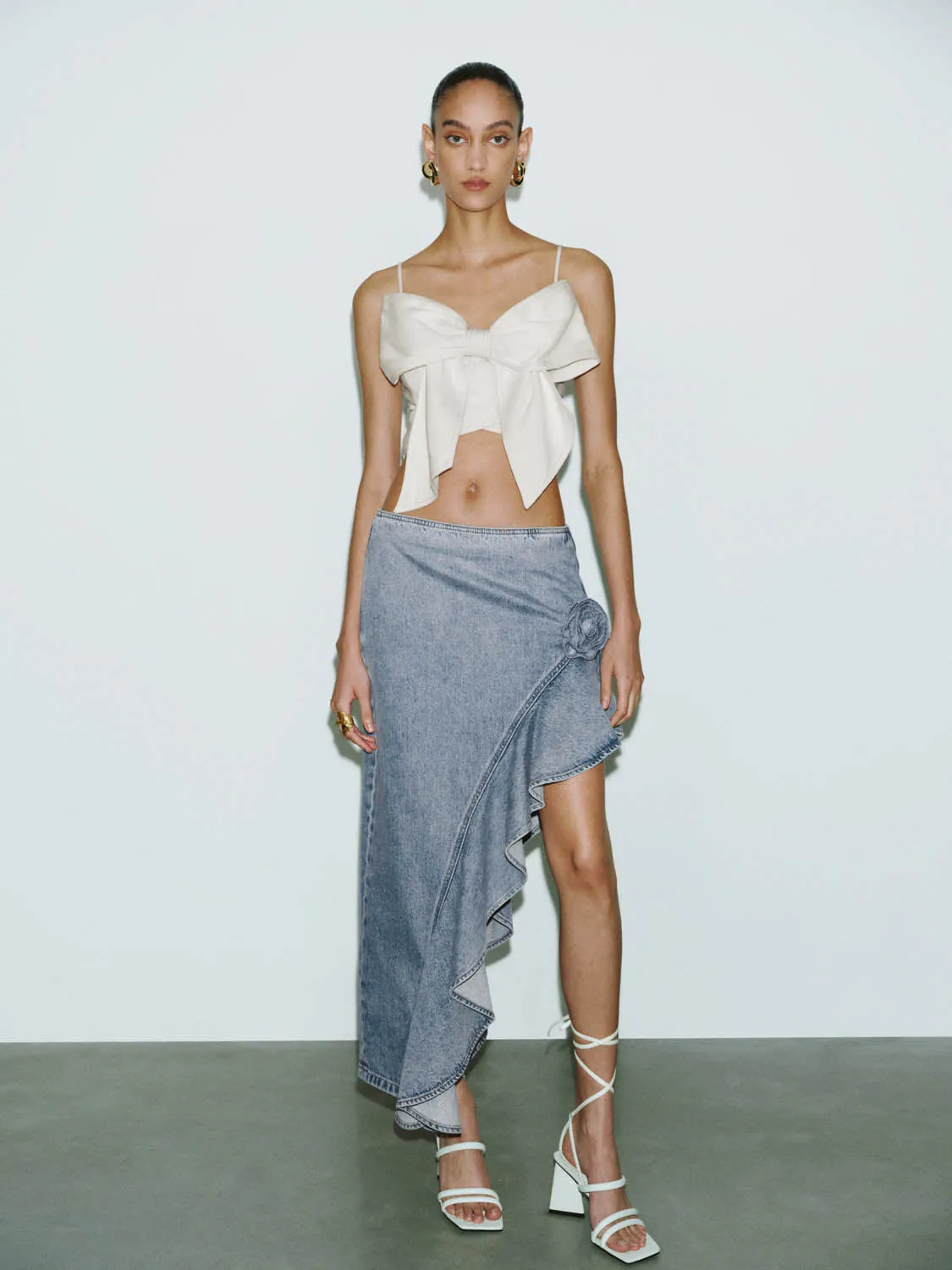 Irregular Hem Denim Skirts