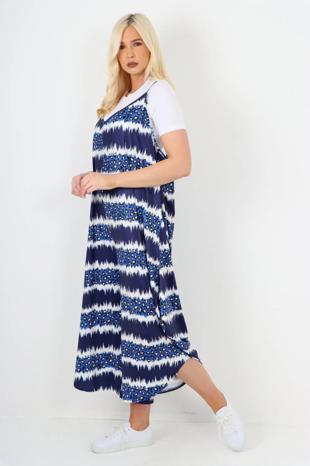 italian animal print deep v neck jumpsuit