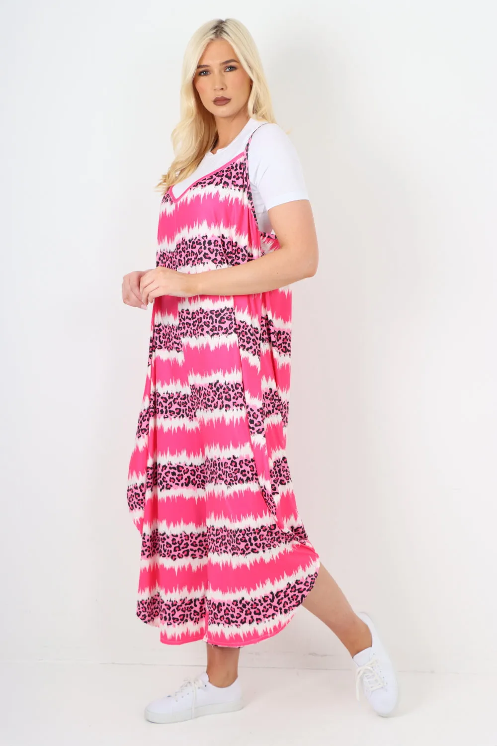 italian animal print deep v neck jumpsuit