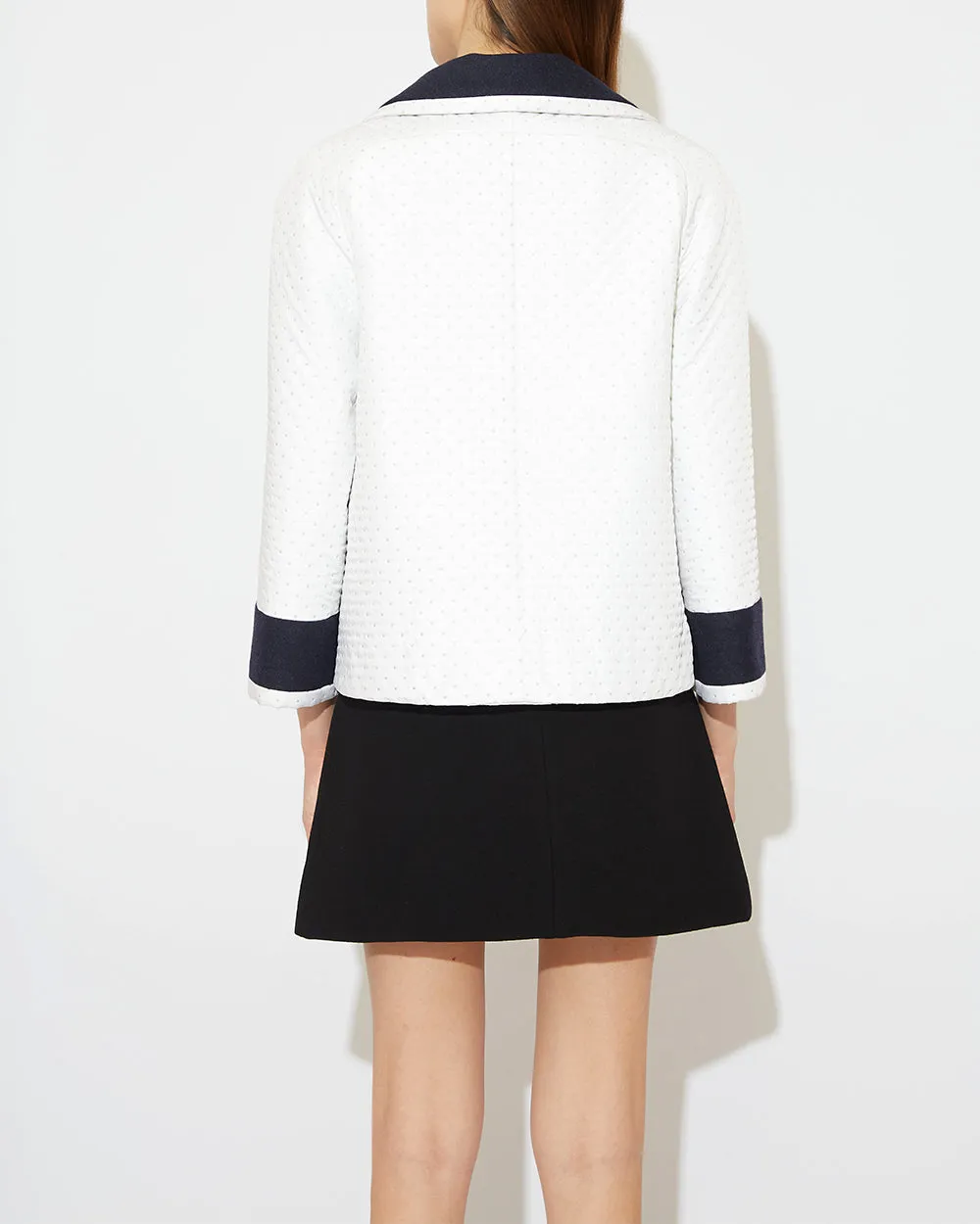 Jacket in white and dark blue