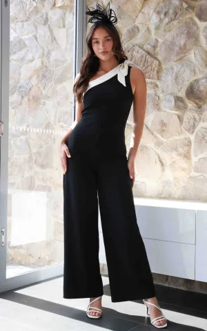 Jaskier Wide Leg Jumpsuit - Black Cream
