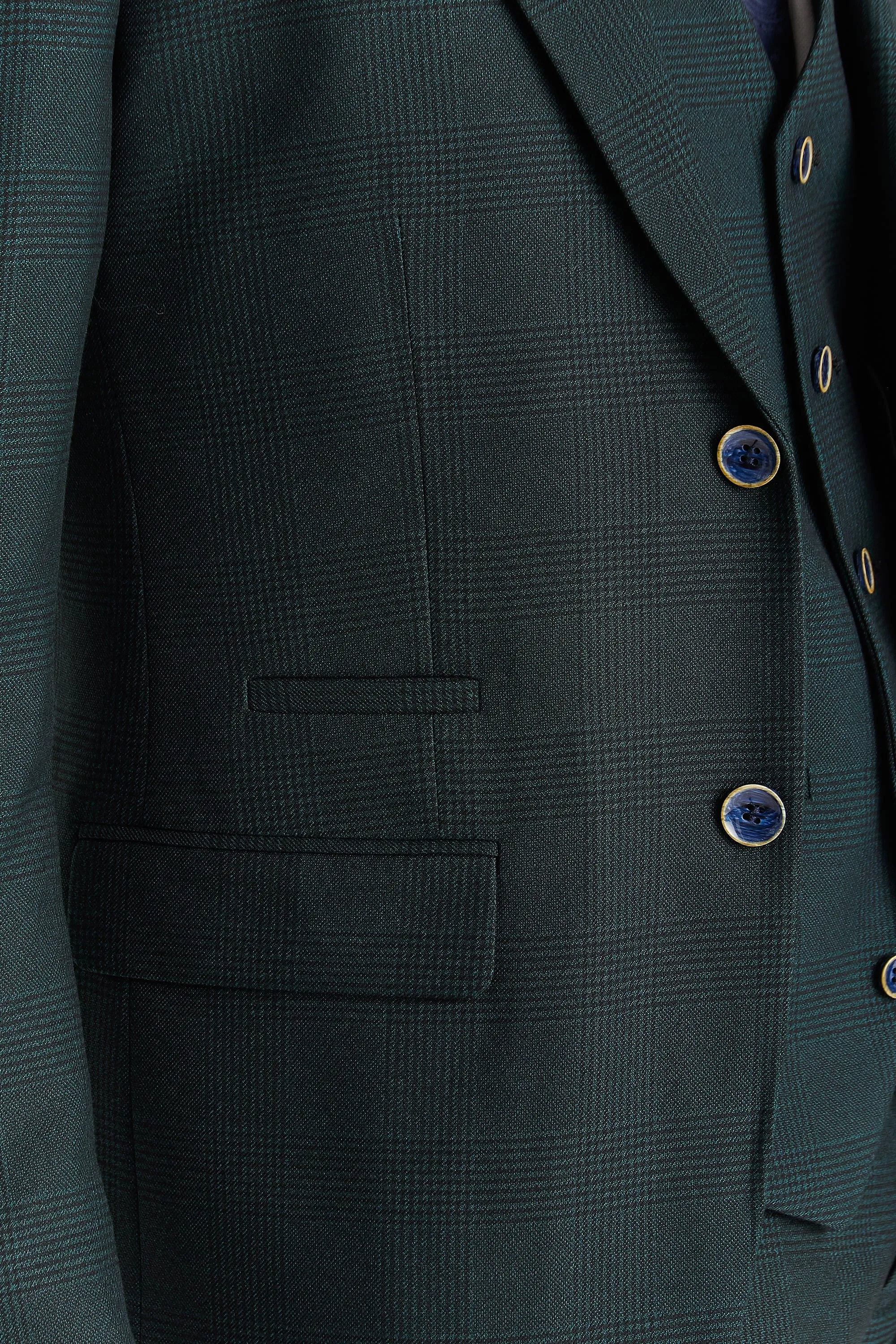 Jasper - Men's Green Check Blazer