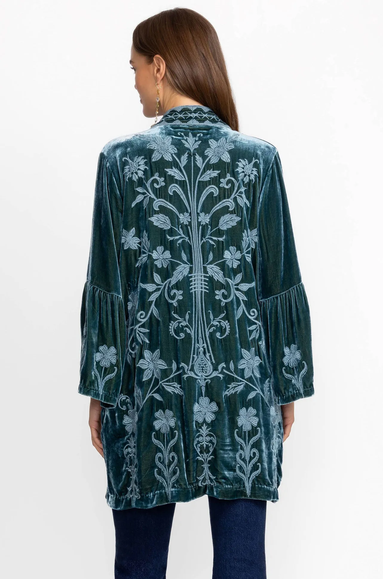 Johnny Was - Velvet Ruffle Sleeve Kimono - Talithia