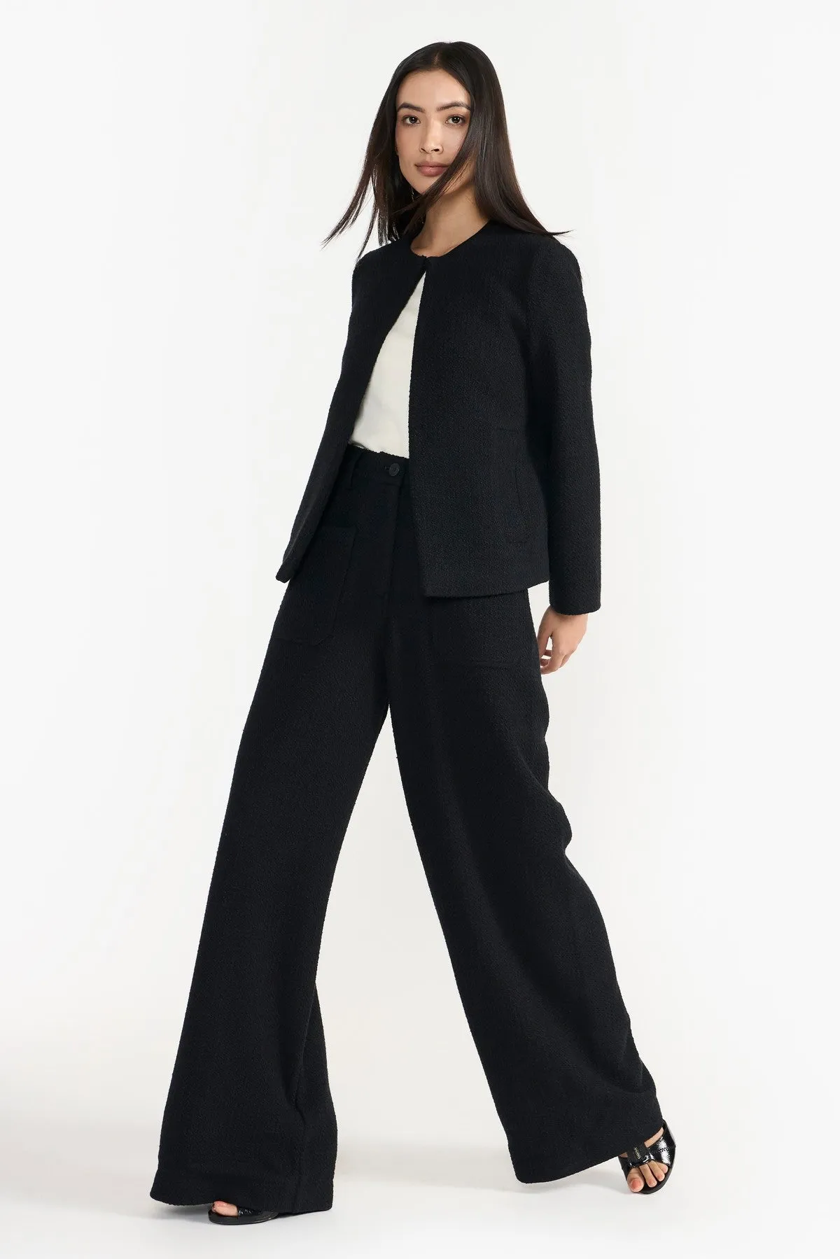 KELLY BLACK WOMEN'S WOOL BLAZER