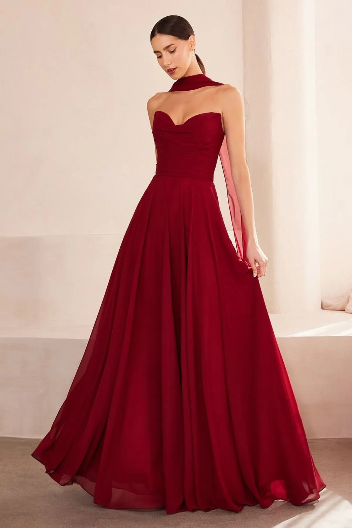 Ladivine Amoris T703 Dress Strapless A-Line Bridesmaid Gown