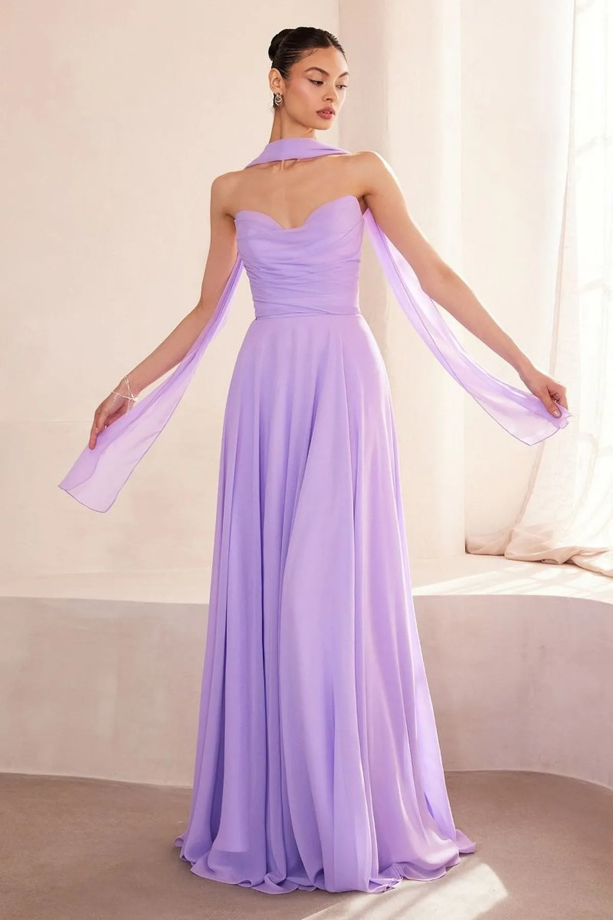Ladivine Amoris T703 Dress Strapless A-Line Bridesmaid Gown
