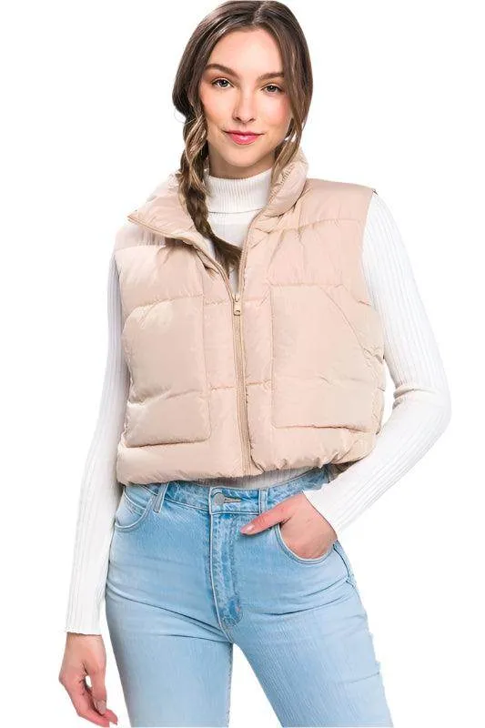 Layering Puffer Vest with Pockets