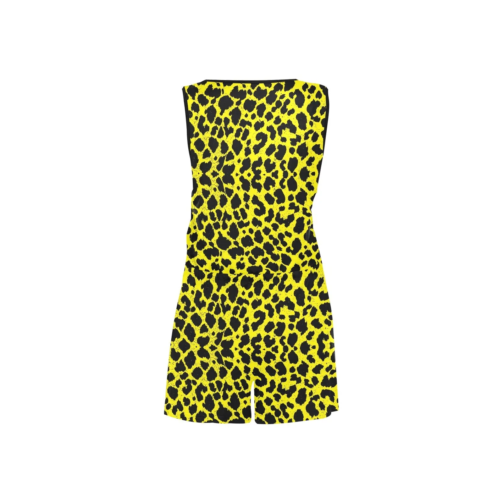 Lemon Leopard Sleeveless Short Jumpsuit (FWS)