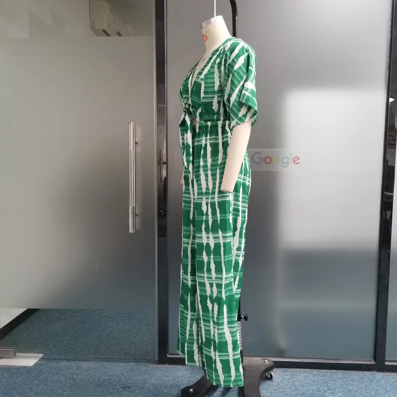 LIYONG V Neck Jumpsuit For Women