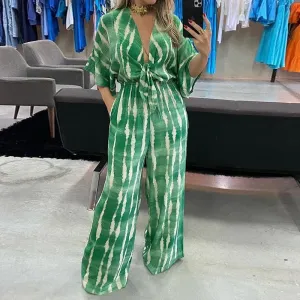 LIYONG V Neck Jumpsuit For Women