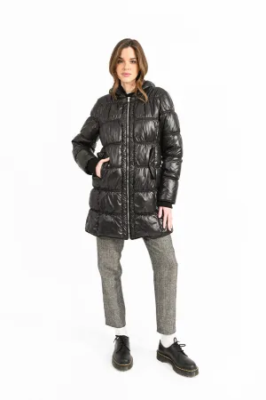 LONG HOODED DOWN JACKET