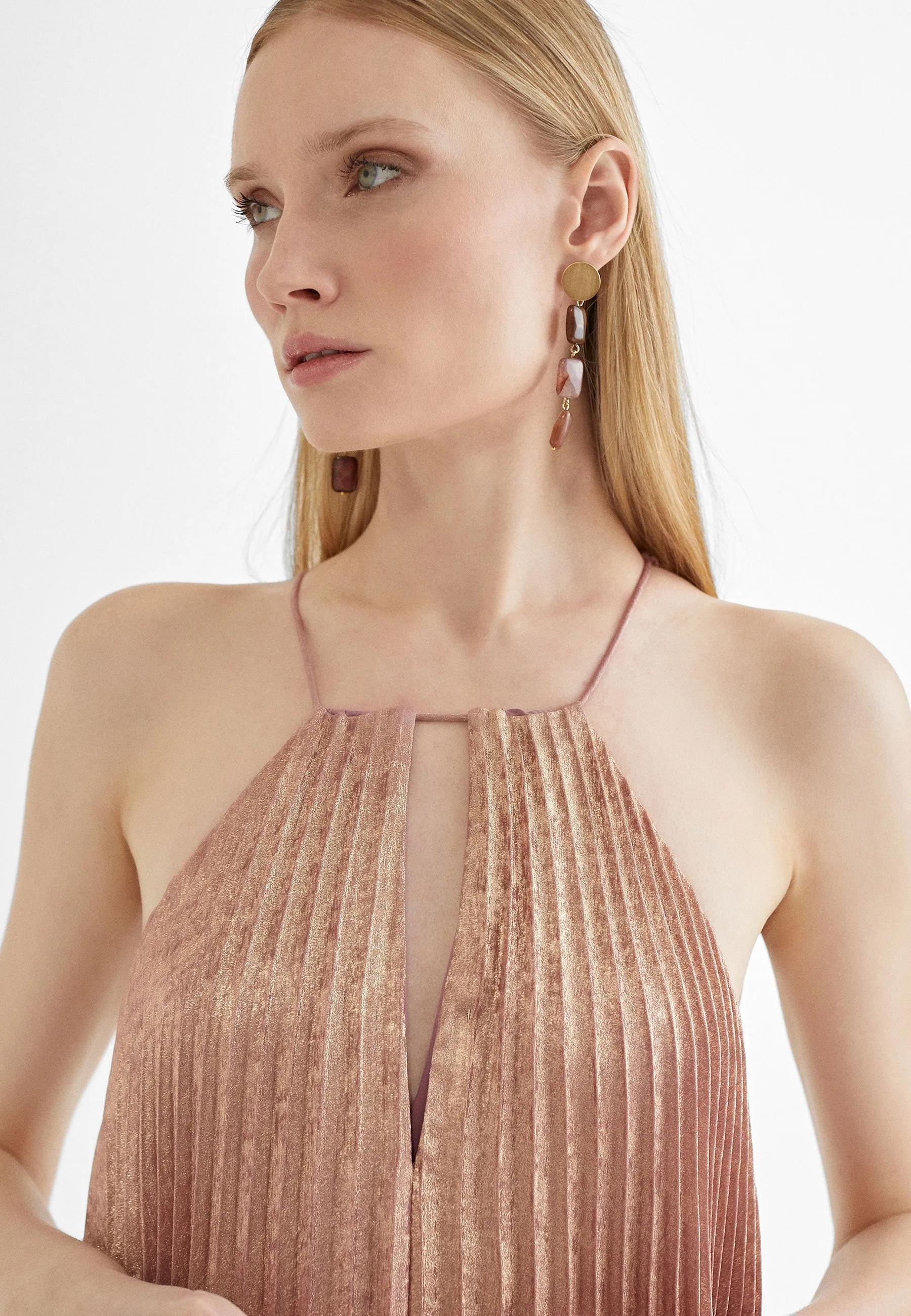 Long pleated dress