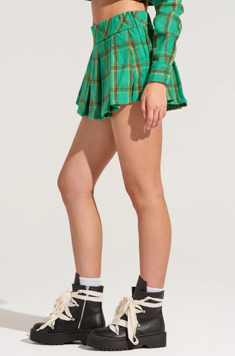 LUCKY GIRL PLEATED MINI SKIRT
