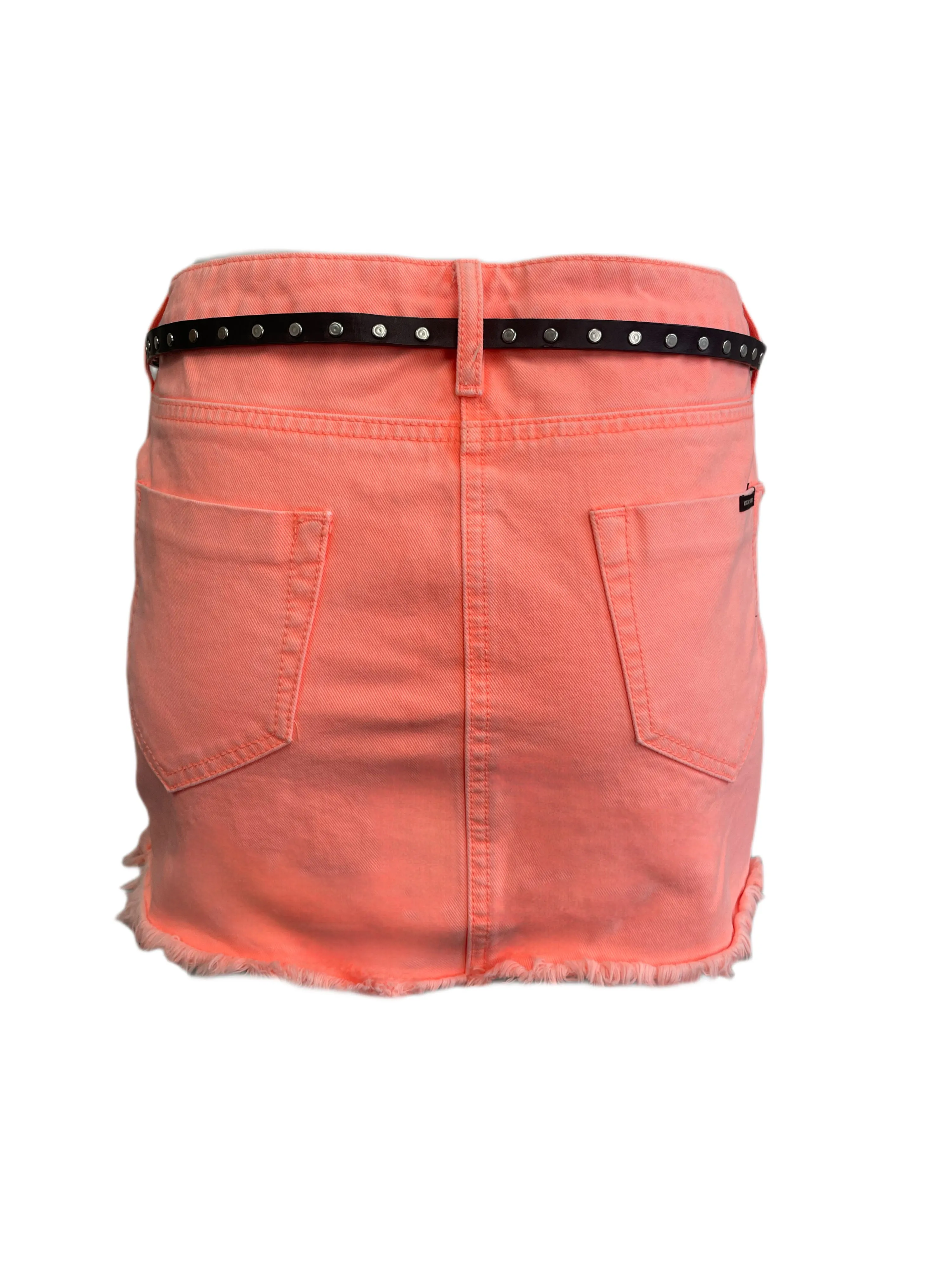Maison Scotch Women's Pink Two-Way Belt Skirt #714 26 NWT