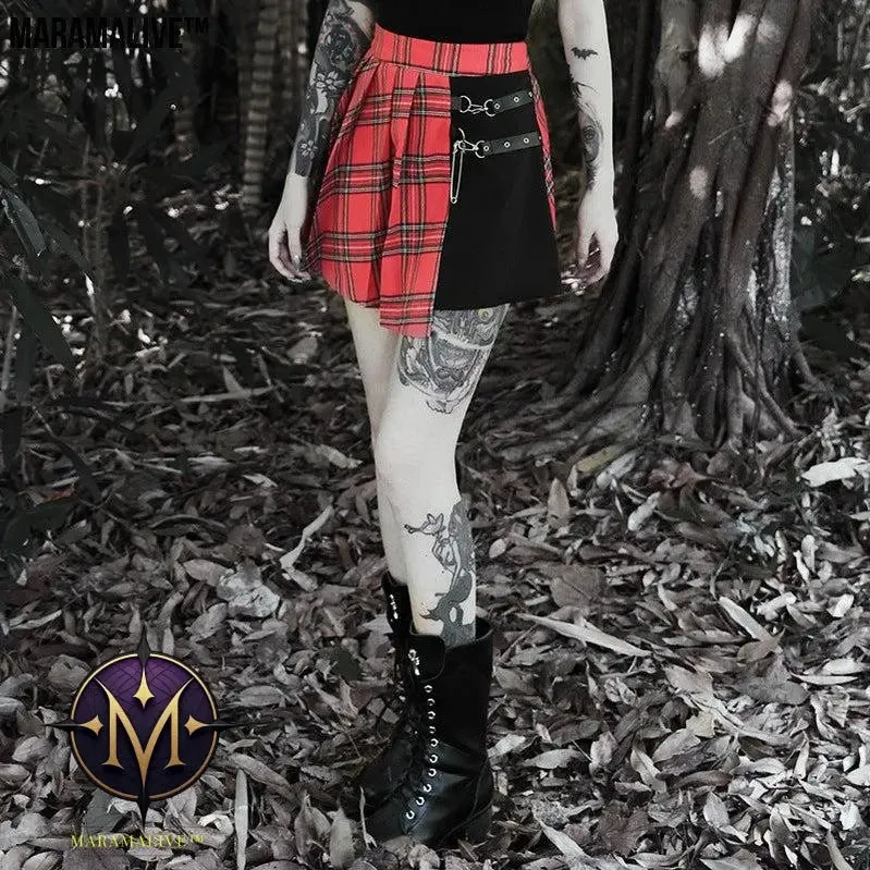 Maramalive™ Gothic Pleated Short Skirt Skirt Women