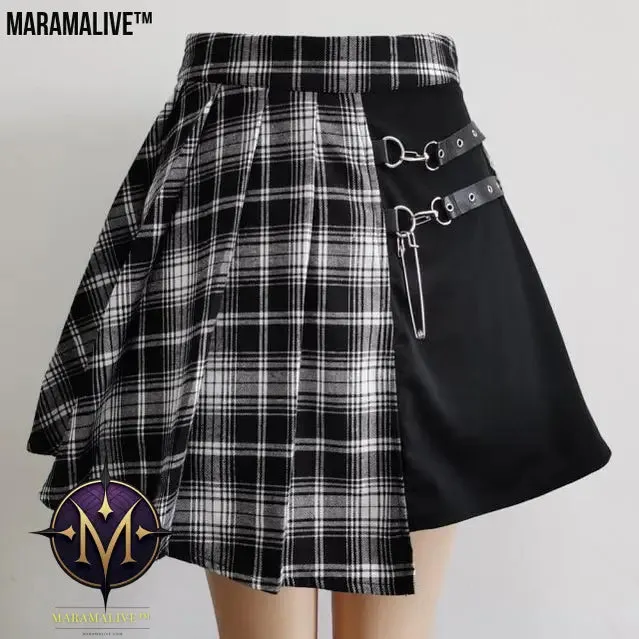 Maramalive™ Gothic Pleated Short Skirt Skirt Women