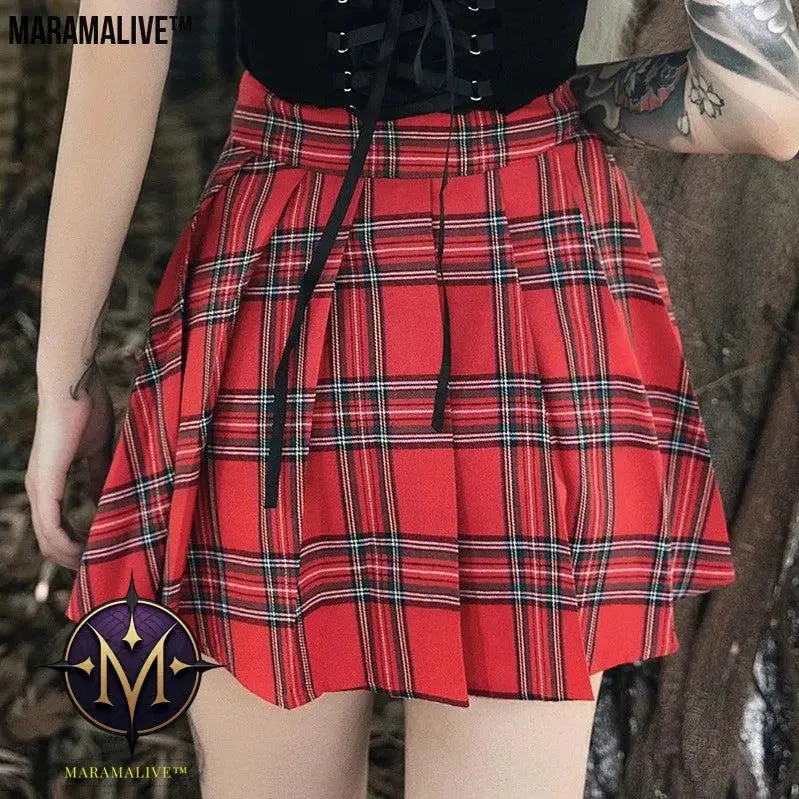 Maramalive™ Gothic Pleated Short Skirt Skirt Women