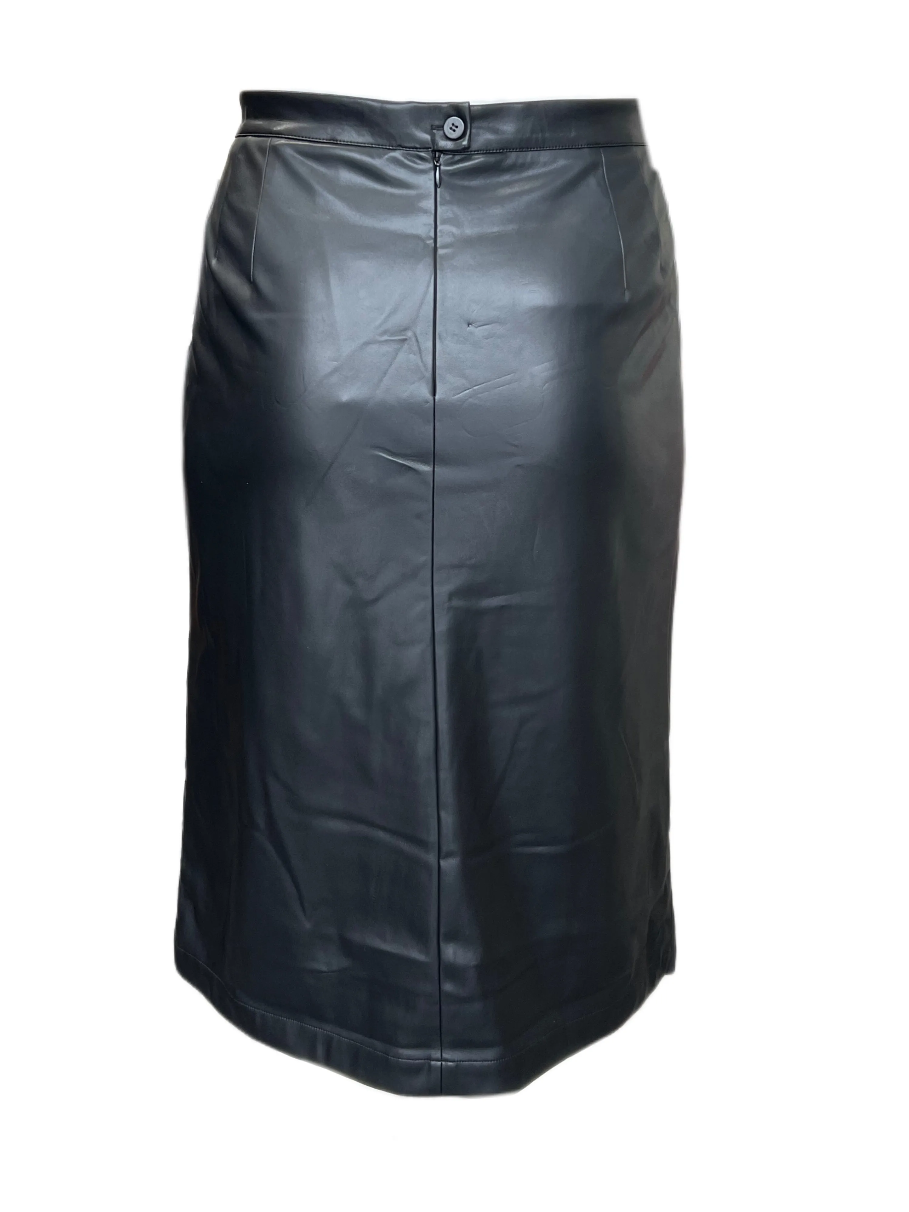 Marina Rinaldi Women's Black Offset Straight Skirt NWT