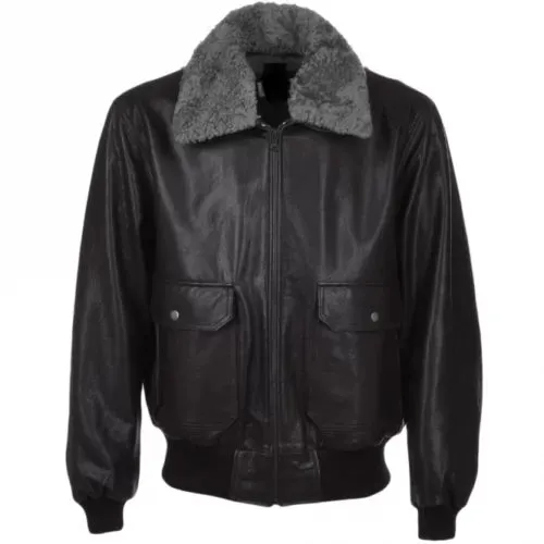 Men Flying Aviator Shearling Leather Jacket
