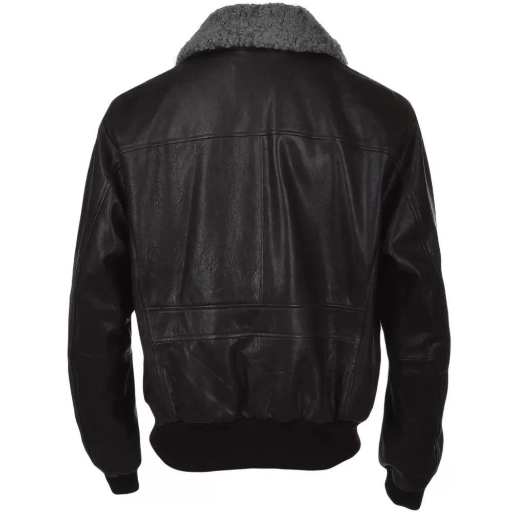 Men Flying Aviator Shearling Leather Jacket
