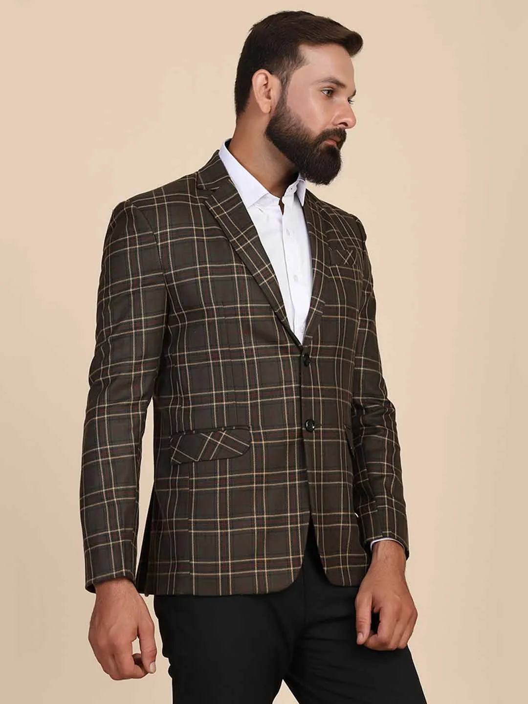 Men Tweed Designer Blazer