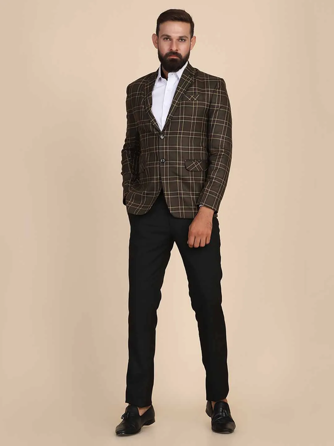 Men Tweed Designer Blazer