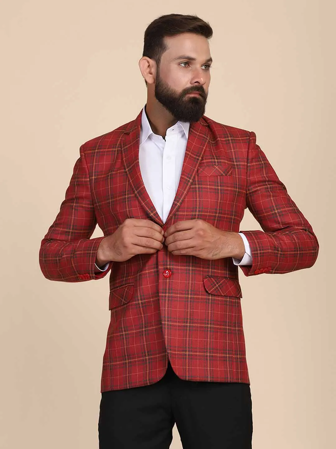 Men Tweed Stylish Blazer