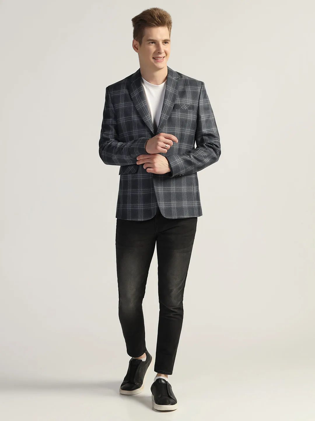 Men's Blue Tweed Blazer