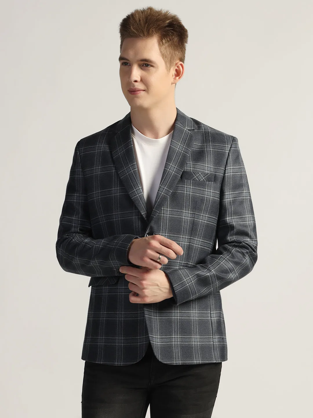 Men's Blue Tweed Blazer