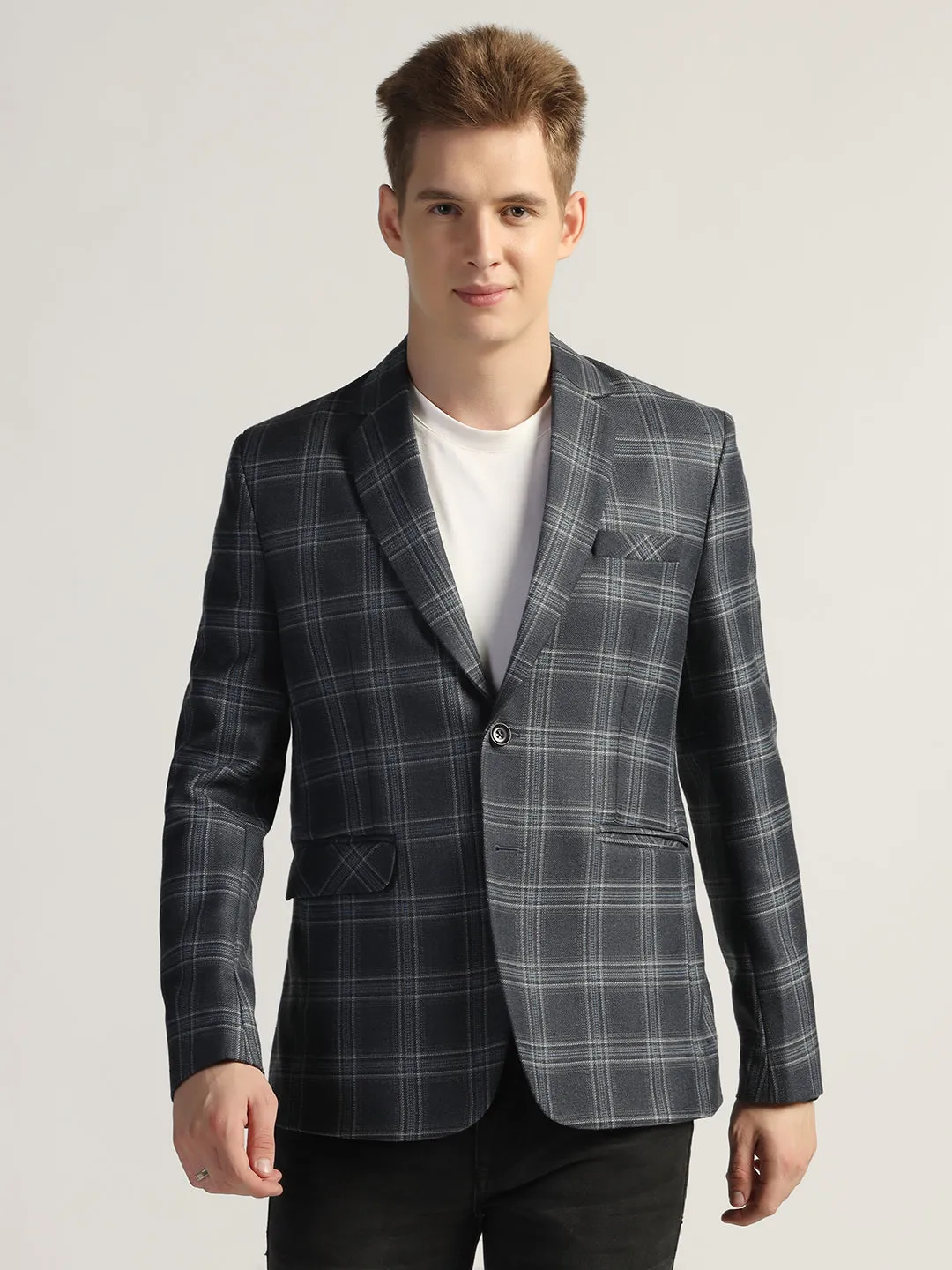 Men's Blue Tweed Blazer