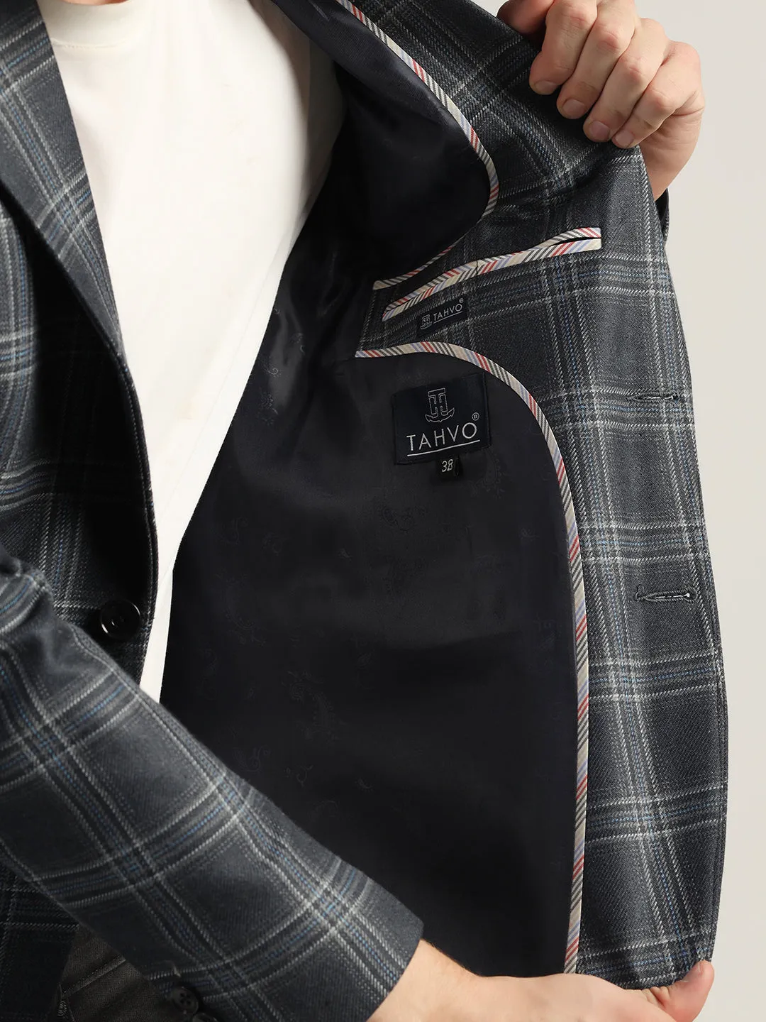 Men's Blue Tweed Blazer
