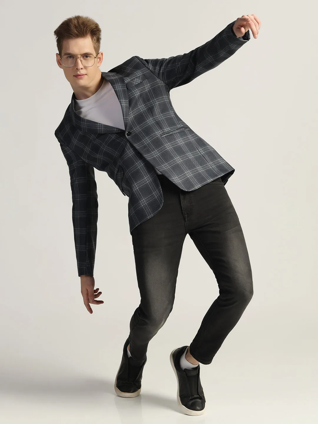Men's Blue Tweed Blazer