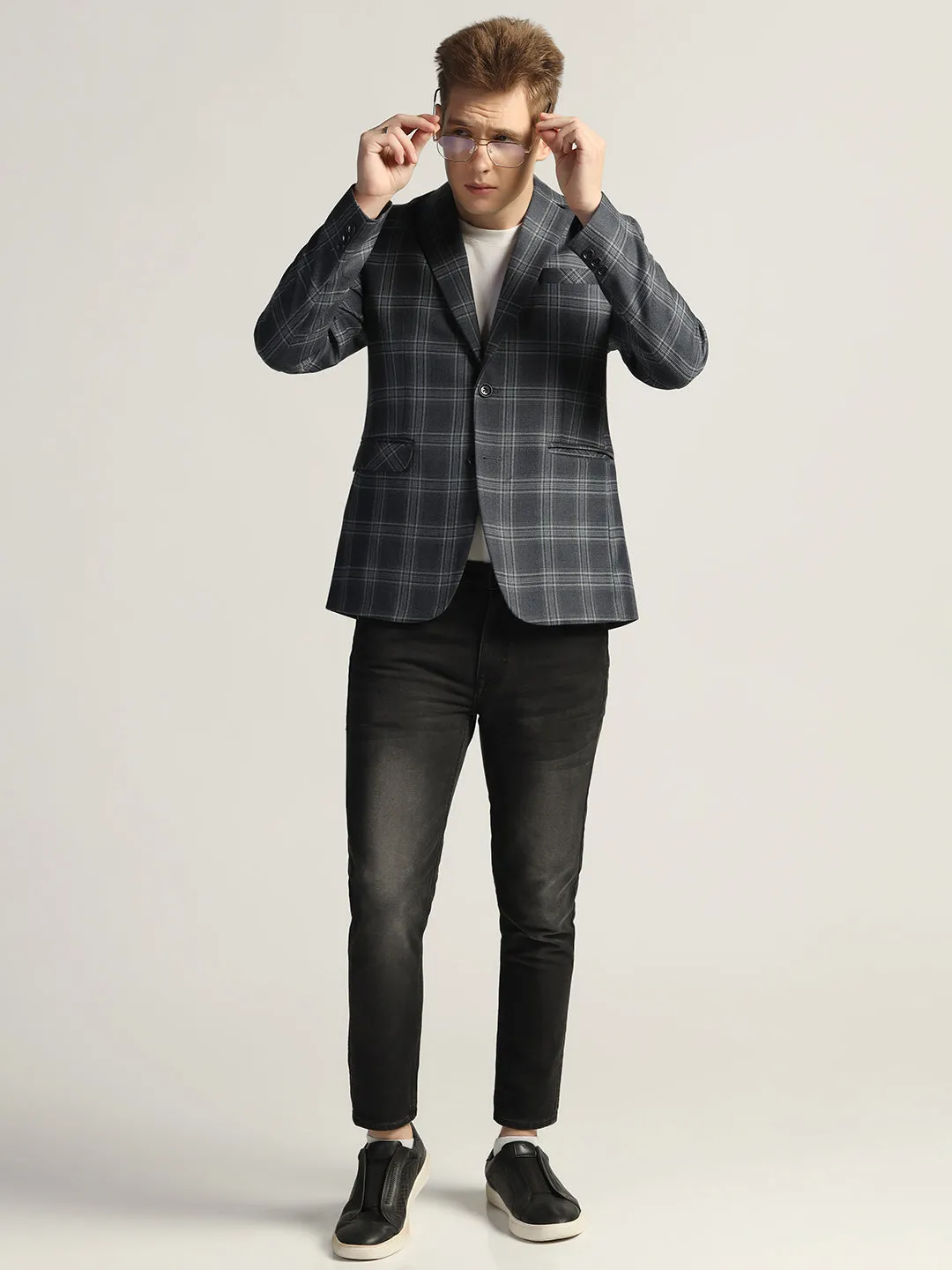 Men's Blue Tweed Blazer