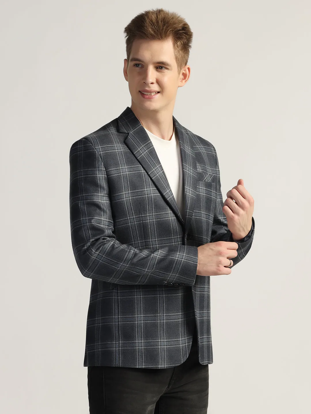 Men's Blue Tweed Blazer