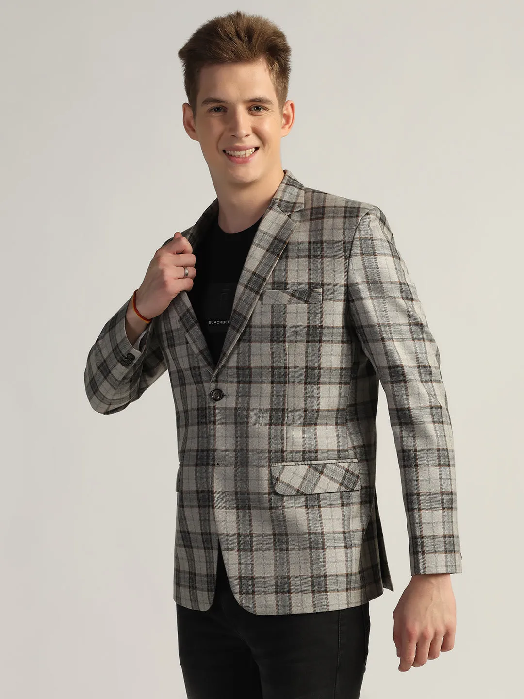 Men's Checked Tweed Blazer